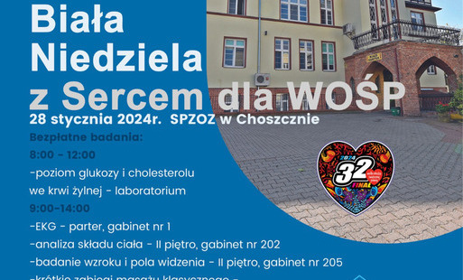 Zdjęcie do Biała Niedziela z Sercem dla WOŚP w SPZOZ w Choszcznie