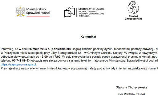 Zdjęcie do Komunikat
