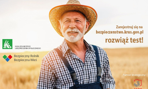 Zdjęcie do VI Og&oacute;lnopolskim Konkursie Testowym z Zakresu Bezpiecznej Pracy w Gospodarstwie Rolnym Dobrostan Rolnika