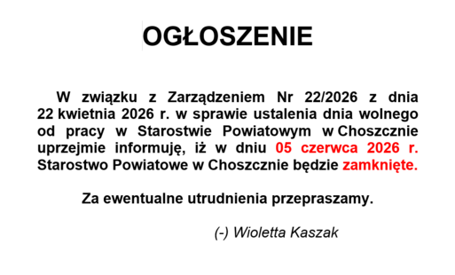 Zdjęcie do Ogłoszenie