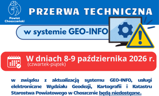 Zdjęcie do Przerwa techniczna w systemie GEO-INFO